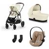 Cybex - Trio Gazelle S Con Cloud G Isize Plus Seashell Beige Con Seggiolino Auto Almond Beige