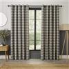 Curtina Everett - Tende con occhielli, per soggiorno, 229 x 229 cm, colore: grigio, 100% poliestere riciclato, filtro leggero, tessuto jacquard, motivo a scacchi