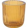 Cosy & Trendy Cosy Home - Set di 6 candelabri in cristallo Ribs, ambra, 7,5 x 7,5 x 8 cm