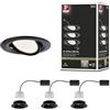 Paulmann Faretto da incasso a LED Nova 3x6W 2700K Nero opaco | Set di 3 lampade orientabili, dimmerabili con interruttore, IP23, per collegamento diretto a 230 V
