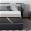 Avenco Topper 80x200, Topper Singolo Materasso in Schiuma di Fibra di Bambù da 5 cm, Topper con Fodera Rimovibile e Lavabile, Elevata Traspirante