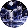 Puckator Orologio da Parete in Legno MDF - Lupo - Warriors of Winter Wolf- Lisa Parker