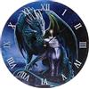 Puckator Orologio da Parete in Legno MDF - Drago & Unicorno - Protector of Magick - Lisa Parker