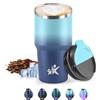HoneyHolly Termos Caffè 600 ML, Tazza termica Riutilizzabili Prova di Perdite, Bicchiere Termico, Acciaio Inox 304, Travel Mug per Caffè Caldo e Freddo, Latte e Tè