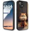 WBWONE Cover per Xiaomi Mi 11 Lite 5G / 4G / 11 Lite 5G NE, Slim Modello di Gatto Carino Custodia, Bordo in TPU Bumper in Silicone Protettiva Case - Gatto grasso