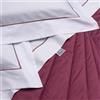 Cassera Casa - Lenzuola Parure Letto; Raso Puro Cotone 300TC; Ricamo Bourdon; Tinta Unita; Made in Italy; Elegante, Matrimoniale; Federe 50x80cm + Lenzuolo 260x290 (Raso Bianco Ricamo Rosa)