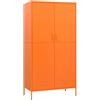 vidaXL Armadio Arancione 90x50x180 cm in Acciaio