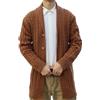 WOXIHUAN Cardigan da Uomo Giacca Uomo in Maglia Lunga Cappotto Moda Pulsante Maglione Allentato Casual Lana Merino Cardigan