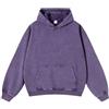Botong Felpa con cappuccio oversize da uomo vintage lavaggio acido casual felpa con cappuccio con tasche a marsupio, Viola, XXL
