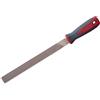 Faithfull Lima piatta meccanica Faithfull, impugnatura soft-grip, 250 mm (10) | Coarse Double-Cut Flat File with Safe Edge, Soft-Grip Handle & Hanging Hole for Fast Material Removal