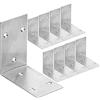 AKOLAFE 10 staffe angolari larghe, 8,4 x 4,8 cm, resistenti in acciaio inossidabile, staffe angolari a 90 gradi, staffe per mensole a L, per mobili in legno, librerie, finestre, armadi