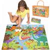 BONNYCO Puzzle Bambini XXL con Dinosauri 48 Pezzi Grandi. Puzzle Gigante di 92 x 62 cm Giochi per Bambini. Regalo Bambino e Bambina Educativi 2-8 Anni