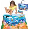 BONNYCO Puzzle Bambini XXL con Animali Marini 48 Pezzi Grandi. Puzzle Gigante Oceano di 92 x 62 cm Giochi per Bambini. Regalo Bambino e Bambina Educativi 2-8 Anni