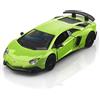 TOKAXI 1/36 Scala Lamborghini Aventador LP750-4 SV Diecast Modellino auto, veicoli ritirati, auto giocattolo, regali auto per ragazzi e ragazze (verde)