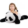 MorisMos Panda Peluche Gigante 80 cm, Bianco e nero Kawaii Panda di Peluche Grande Morbido Coccoloso, Carini Regalo Natale per Lei Bambini Ragazze Ragazzi Donna Mamma Compleanno San Valentino