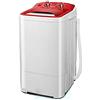 YILIYIO Lavatrice Piccola Lavatrice a Tamburo Antibatterico Leggero Viola da 3 kg Protezione Ambientale PP, Lavatrice a Piccola capacità da 3,0 kg, Scarico Rimovibile Semiautomatico da 240 W,Rosso