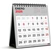 Miquelrius - Calendario da tavolo 2026 Basic, Con numeri grandi, Organizzatore annuale 140 x 150 mm, Con spazio per annotare, Doppia rilegatura a spirale, Planner 12 mesi, Spagnolo