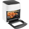 ARBGO Friggitrice ad aria calda da 15 l, con finestra di visualizzazione, friggitrice ad aria calda con touch screen, risparmio energetico, senza olio e cottura a basso contenuto di grassi, per carne,