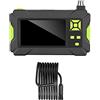 Riloer Endoscopio industriale, telecamera di ispezione HD 1080P con schermo LCD da 4,3 pollici, 8 luci a LED, cavo rigido per periscopio per ispezione di automobili/condutture/aria condizionata, 5m