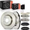 Frankberg 1 set freni incl. 2 dischi freno + 4 pastiglie freno anteriori | Compatibile con: Mirai JPD1, A.u.r.i.s E18, R.A.V 4 IV A4, A.u.r.i.s Estate E18, Prius Plus Van W4, R.A.V 4 III A3