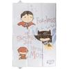 Tataway Warner Bros Justice League Piano cambio pieghevole per bambini, perfetto per il viaggio, salvaspazio, morbido e dotato di chiusura con bottone, Dimensioni 61 cm x 39 cm