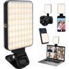 AiQInu Luce Selfie Portatile Con Clip Per Telefono, 128 Led 3 Modalità Di Luce Video, Flash Luce Per Telefono 2000mah Ricaricabile, Cri 95+, Luce Per Foto, Per Iphone, Ipad, Laptop,Fotocamera