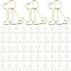 Naapesi 50 Pezzi Graffette Colorate Piccole, Graffette Multicolore a Forma di Animale,Graffette di Metallo,26mm Fermagli,Paper Clips Graffette,per Documenti d'Ufficio e Scolastici,Forniture (oro)