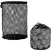 SYEYCW 2 Pezzi Borsa Porta Palline da Golf, Sacca per Palline Grandi con Chiusura a Coulisse, Nero Borsa a Rete da Golf, Accessorio per Collettore Reti da Stoccaggio, per Scuole, Campeggio, Viaggi