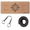 Navaris Ginocchiera Yoga in Sughero - Tappetino Antiscivolo Spesso 6 mm - Tappeto Rettangolare per Ginocchia 60 x 25 cm - Tappetino Yoga Mat Leggero con Cinghia per il Trasporto