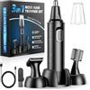 FUNHEE Tagliapeli Naso Orecchie Sopracciglia 3-in-1, Ricaricabile USB - Professionale Indolore e Impermeabile per Uomo Donna, Nero