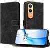 OKZone Cover per OnePlus Nord CE 4 Lite 5G,Custodia a Libro in Pelle Protettiva Folio Portafoglio con Chiusura Magnetica e Slot per Carte Wallet Case Flip Cover(Nero)