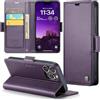 Rerzoiro Cover per iPhone 16 Pro Custodia Portafoglio [Blocco RFID] Premium Pelle PU Wallet Case Flip Libro con Porta Carte Slot Supporto Flip Case per iPhone 16 Pro, Viola