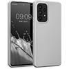 kwmobile Custodia Compatibile con Samsung Galaxy A53 5G Cover - Back Case Morbida - Protezione in Silicone TPU Effetto Metallizzato argento metallizzato