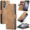 Azororo Cover per Samsung Galaxy Z Fold 7 5G, Premium PU Pelle Custodia, Magnetica Carta Fessura Portafoglio Case, Flip Cavalletto Custodia per Samsung Galaxy Z Fold 7 - Marrone