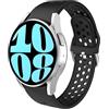 Astorgos Cinturino Sportivo Compatibile con Samsung Galaxy Watch 7 6 5 4 FE 40mm 44mm/6 4 Classic 43mm 47mm 42mm 46mm/5 Pro 45mm, Cinturino Traspirante in Silicone Morbido per Uomo Donna, Nero Carbone
