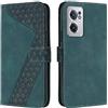 OKZone Cover per OnePlus Nord CE 2 5G, Custodia in PU Pelle per OnePlus Nord CE 2 5G, Custodia a Libro Protettiva Folio Portafoglio con Chiusura Magnetica e Slot per Carte Wallet Case Cover (Verde)