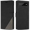 SONWO Cover per Google Pixel 6A Custodia, Flip Caso in PU Pelle Case Cover Premium Portafoglio Custodia per Google Pixel 6A, Slot per Schede, Supporto Stand, Nero