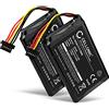 CELLONIC 2x Batteria per Navigatore GPS Compatibile con TomTom Go 6000, Go 5100, Go 5000, VFAD - (1100mAh, 3.7V)