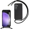 FERLAN Custodia per Samsung Galaxy S23 Plus Cover con Cordino,Nero Silicone Antiurto TPU Morbido Case Corda Collana Necklace Regolabile Stylish con Catena Ultra Sottile Cover per Samsung Galaxy S23 Plus,Nero