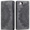 CASEONJAN Cover per iPhone 16e, Pelle PU Custodia a portafoglio con scomparti per Slot Schede, Antiurto Flip Caso Cover per iPhone 16e (Vintage Grigio)