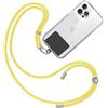 TBOC Cordino Catenella Laccio Strap Porta Cover [Giallo] con Toppa di Fissaggio [Nero] per Telefono Cellulare da Collo - Tracolla Catenina con cordini Accessori Telefoni Universale Laccetti