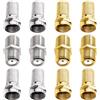 KUOQIY 12 Pezzi Set di Connettori F, Connettori a Vite di Tipo F e Accoppiatori di Tipo-F, SAT Connettore Satellitare, per TV Satellitare, Aerea, Sky, Freesat, Cavo Coassiale, Oro, Argento