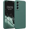kwmobile Custodia Compatibile con Samsung Galaxy S22 Cover - Back Case per Smartphone in Silicone TPU - Protezione Gommata - Verde Militare