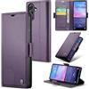 Rerzoiro Cover per Samsung Galaxy S23 FE Custodia Portafoglio [Blocco RFID] Premium Pelle PU Wallet Case Flip Libro con Porta Carte Slot Supporto Flip Case per Samsung Galaxy S23 FE, Viola
