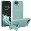 kwmobile 1x Custodia Compatibile con Apple iPhone 17e / iPhone 16e - Cover Supporto Dita - Back Case per Smartphone - Protezione Gommata Menta
