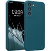 kwmobile Custodia Compatibile con Samsung Galaxy S22 Plus Cover - Back Case per Smartphone in Silicone TPU - Protezione Gommata - Petrolio Matt