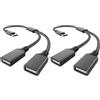 MOGOOD Adattatore da USB C a doppia USB femmina Tipo C a doppio cavo USB 2.0 OTG Splitter Convertitore per MacBook Pro, Google Pixel, Galaxy S9/Note 8