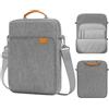 MoKo Custodia per PC Portatili da 13,3-14, per MacBook Air 13 M3 M2 2024-2018, MacBook PRO 14 M3 M2 2024-2021, Tab S8 Ultra 14,6, Borsa Morbida per Laptop con Maniglie e Tracolla, Grigio Scuro
