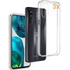 REY Pack 3X Cover in Gel TPU Trasparente per Moto G52 4G - Moto G82 5G, Ultra Sottile 0,33 mm, Morbido Flessibile, Custodia Silicone