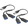 TRANLIKS Sdoppiatore USB C, 2 in 1 Cavo OTG USB Type c Splitter with PD